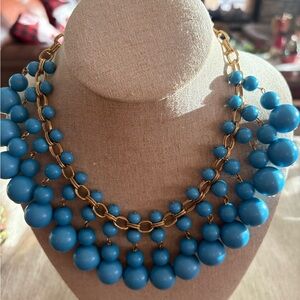 Kenneth Jay Lane Vintage Turquoise and Gold Necklace